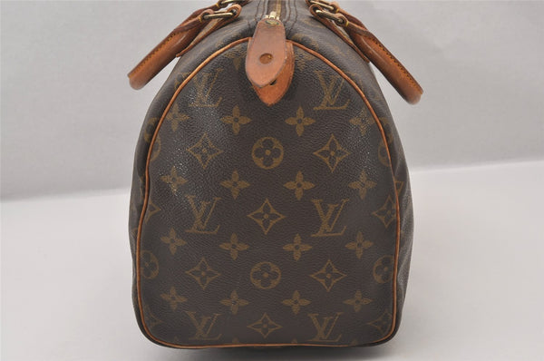 Authentic Louis Vuitton Monogram Speedy 30 Hand Boston Bag M41526 LV 1216I