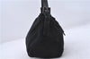 Authentic FENDI Mamma Baguette Shoulder Hand Bag Jersey Leather Black 1217D