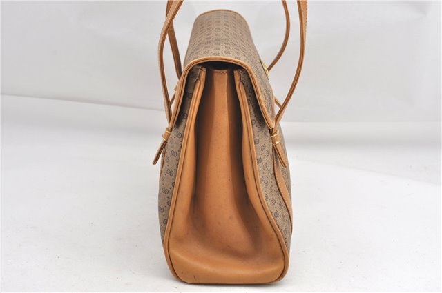 Authentic GUCCI Vintage Micro GG PVC Leather Shoulder Hand Bag Brown 1217G