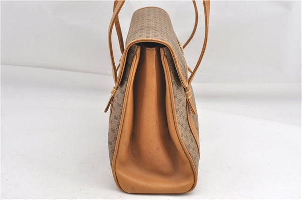 Authentic GUCCI Vintage Micro GG PVC Leather Shoulder Hand Bag Brown 1217G