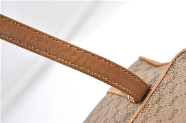 Authentic GUCCI Vintage Micro GG PVC Leather Shoulder Hand Bag Brown 1217G