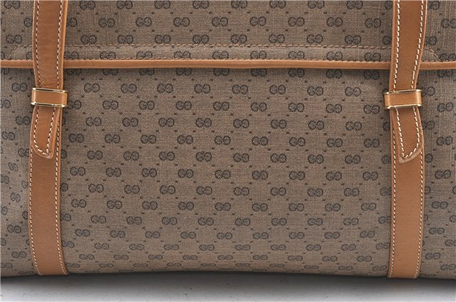 Authentic GUCCI Vintage Micro GG PVC Leather Shoulder Hand Bag Brown 1217G