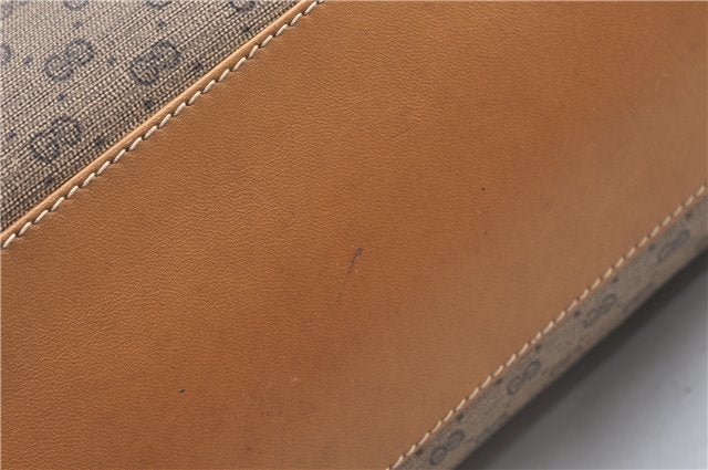 Authentic GUCCI Vintage Micro GG PVC Leather Shoulder Hand Bag Brown 1217G