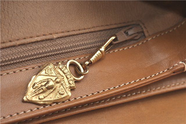 Authentic GUCCI Vintage Micro GG PVC Leather Shoulder Hand Bag Brown 1217G