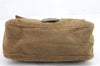 Authentic FENDI Mamma Baguette Shoulder Hand Bag Corduroy Beige 1218D