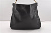 Authentic GUCCI Vintage Bamboo 2Way Shoulder Bag Leather 0012013 Black 1218G