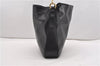 Authentic GUCCI Vintage Bamboo 2Way Shoulder Bag Leather 0012013 Black 1218G
