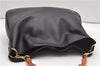Authentic GUCCI Vintage Bamboo 2Way Shoulder Bag Leather 0012013 Black 1218G