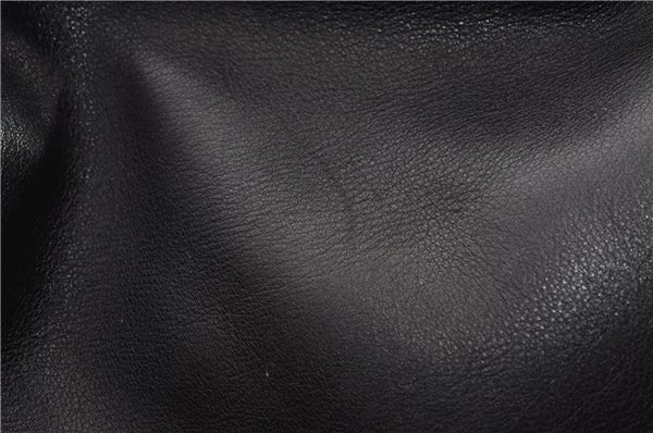 Authentic GUCCI Vintage Bamboo 2Way Shoulder Bag Leather 0012013 Black 1218G