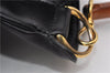 Authentic GUCCI Vintage Bamboo 2Way Shoulder Bag Leather 0012013 Black 1218G