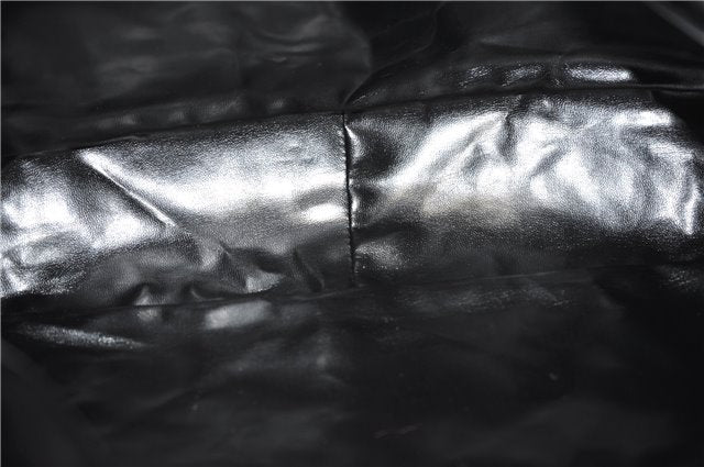 Authentic GUCCI Vintage Bamboo 2Way Shoulder Bag Leather 0012013 Black 1218G