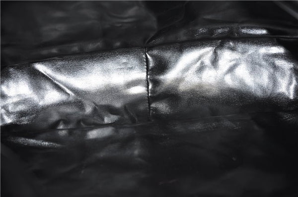 Authentic GUCCI Vintage Bamboo 2Way Shoulder Bag Leather 0012013 Black 1218G