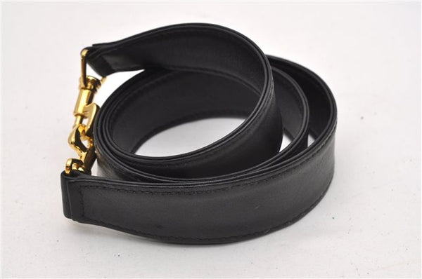 Authentic GUCCI Vintage Bamboo 2Way Shoulder Bag Leather 0012013 Black 1218G