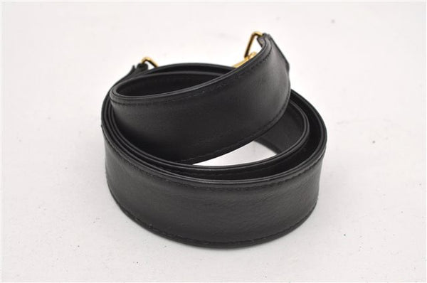 Authentic GUCCI Vintage Bamboo 2Way Shoulder Bag Leather 0012013 Black 1218G