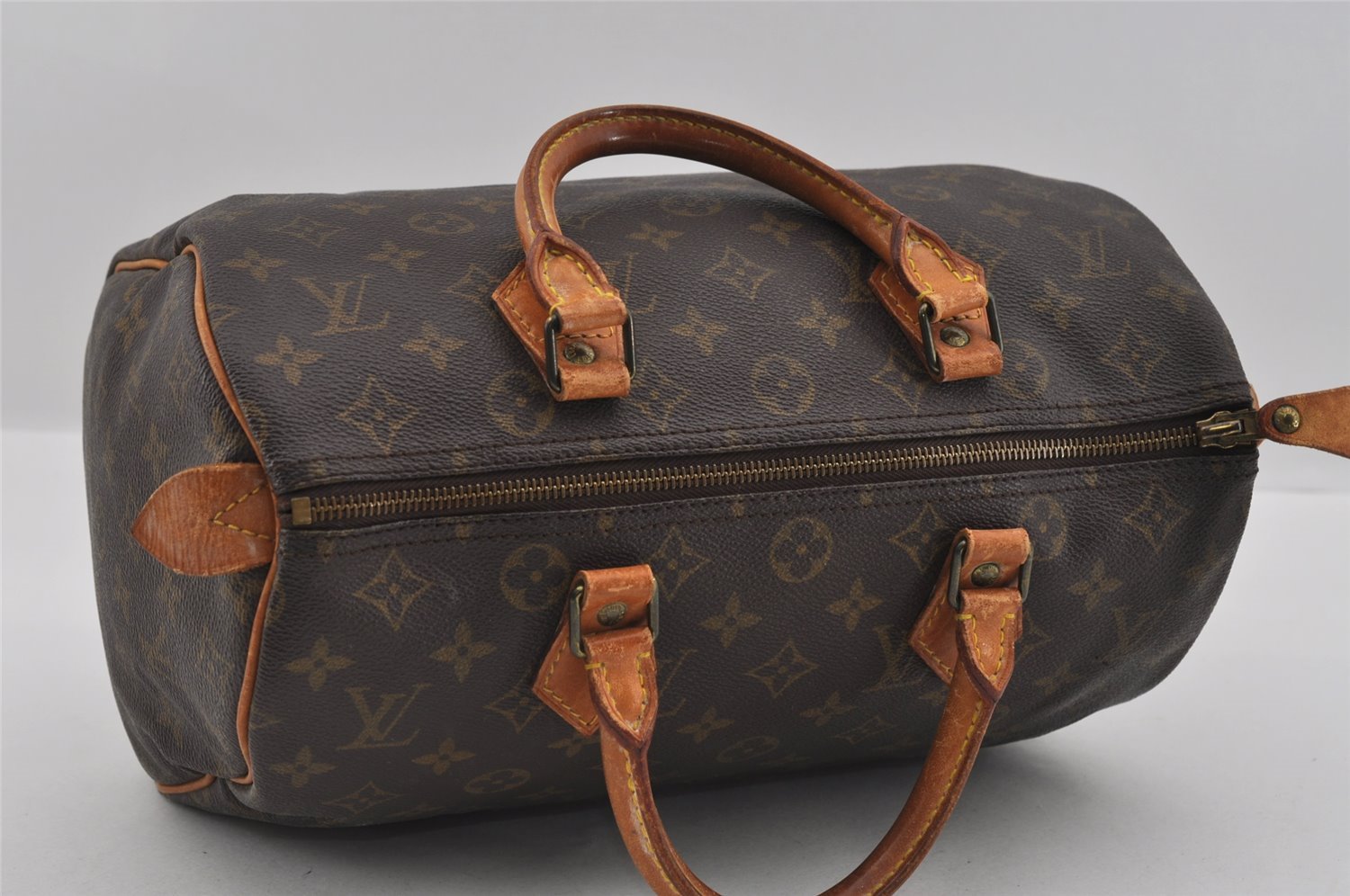 Authentic Louis Vuitton Monogram Speedy 30 Hand Boston Bag M41526 LV 1220I