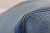Authentic Louis Vuitton Epi Petit Noe Shoulder Drawstring Bag M44105 Blue 1221I