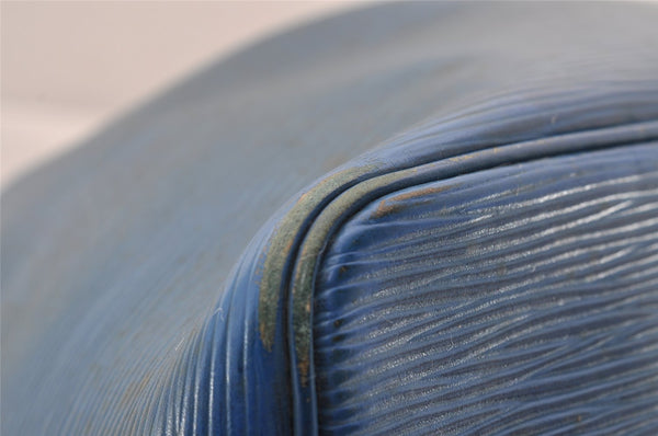 Authentic Louis Vuitton Epi Petit Noe Shoulder Drawstring Bag M44105 Blue 1221I