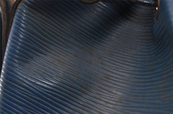 Authentic Louis Vuitton Epi Petit Noe Shoulder Drawstring Bag M44105 Blue 1221I