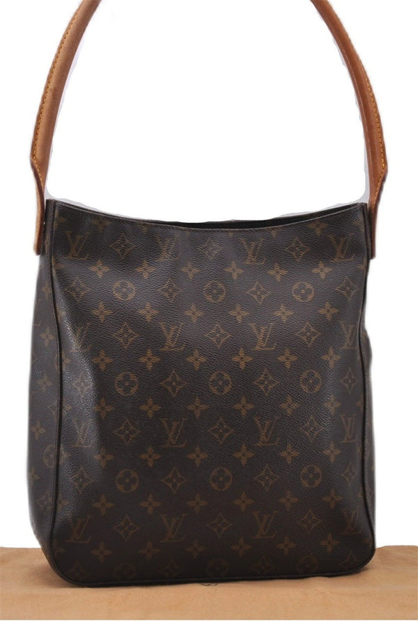 Authentic Louis Vuitton Monogram Looping GM Shoulder Bag M51145 LV 1222F