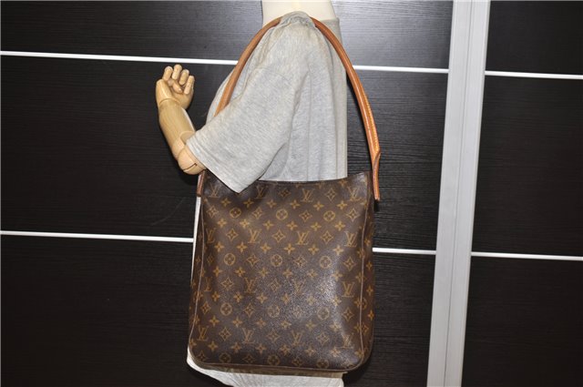 Authentic Louis Vuitton Monogram Looping GM Shoulder Bag M51145 LV 1222F