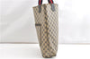 Authentic GUCCI Vintage Sherry Line Shoulder Tote Bag GG PVC Leather Navy 1222G