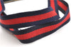 Authentic GUCCI Vintage Sherry Line Shoulder Tote Bag GG PVC Leather Navy 1222G