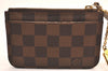 Auth Louis Vuitton Damier Label Collection Pochette Cles N63086 Coin Purse 1222I