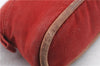 Authentic HERMES Bolide Pouch Purse MiniMini Canvas Leather Red 1223D