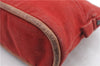 Authentic HERMES Bolide Pouch Purse MiniMini Canvas Leather Red 1223D