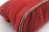 Authentic HERMES Bolide Pouch Purse MiniMini Canvas Leather Red 1223D