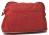 Authentic HERMES Bolide MM Pouch Purse Canvas Leather Red 1224D