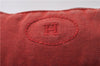 Authentic HERMES Bolide MM Pouch Purse Canvas Leather Red 1224D