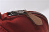 Authentic HERMES Bolide MM Pouch Purse Canvas Leather Red 1224D