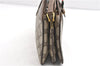 Authentic GUCCI Web Sherry Line Shoulder Cross Bag GG PVC Leather Brown 1224G