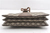 Authentic GUCCI Web Sherry Line Shoulder Cross Bag GG PVC Leather Brown 1224G