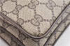 Authentic GUCCI Web Sherry Line Shoulder Cross Bag GG PVC Leather Brown 1224G