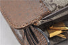Authentic GUCCI Web Sherry Line Shoulder Cross Bag GG PVC Leather Brown 1224G