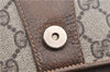 Authentic GUCCI Web Sherry Line Shoulder Cross Bag GG PVC Leather Brown 1224G