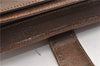 Authentic GUCCI Web Sherry Line Shoulder Cross Bag GG PVC Leather Brown 1224G