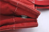 Authentic HERMES Deauville MM Hand Tote Bag Canvas Red 1225D