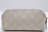 Authentic GUCCI Guccissima Leather Pouch Purse 141811 Ivory 1227D