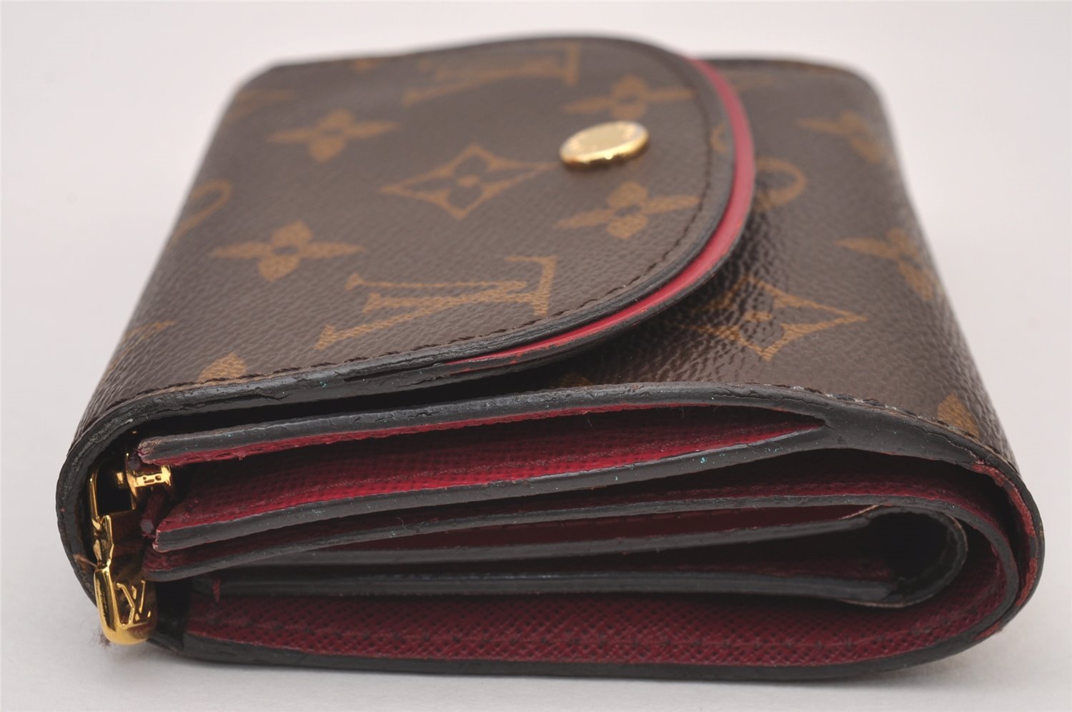 Auth Louis Vuitton Monogram Portefeuille Ariane Wallet M62036 Fuchsia LV 1230I