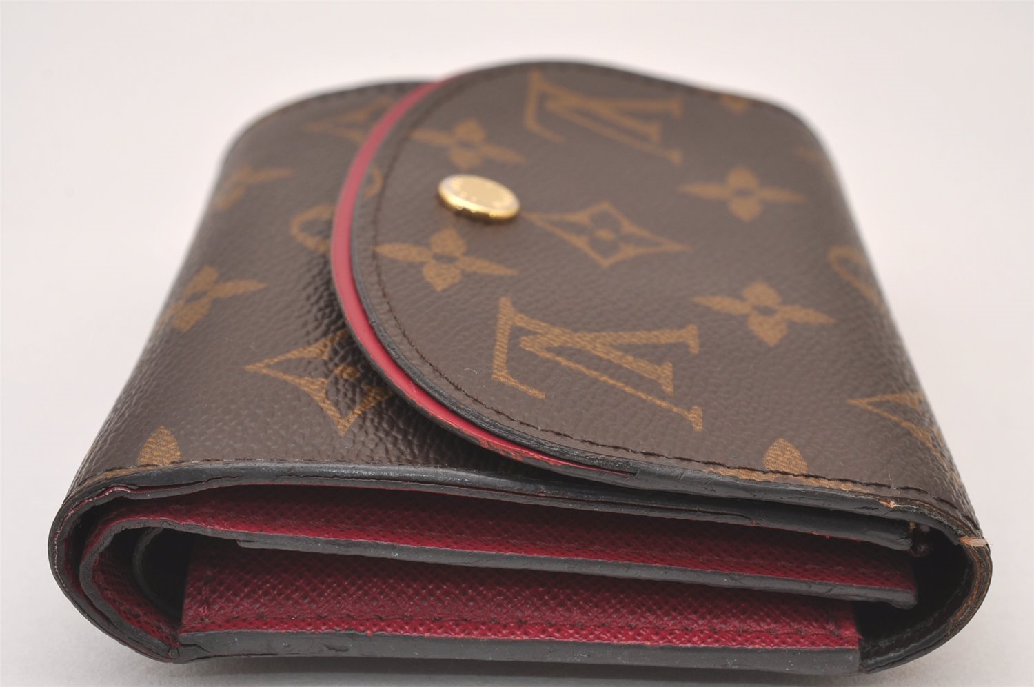 Auth Louis Vuitton Monogram Portefeuille Ariane Wallet M62036 Fuchsia LV 1230I