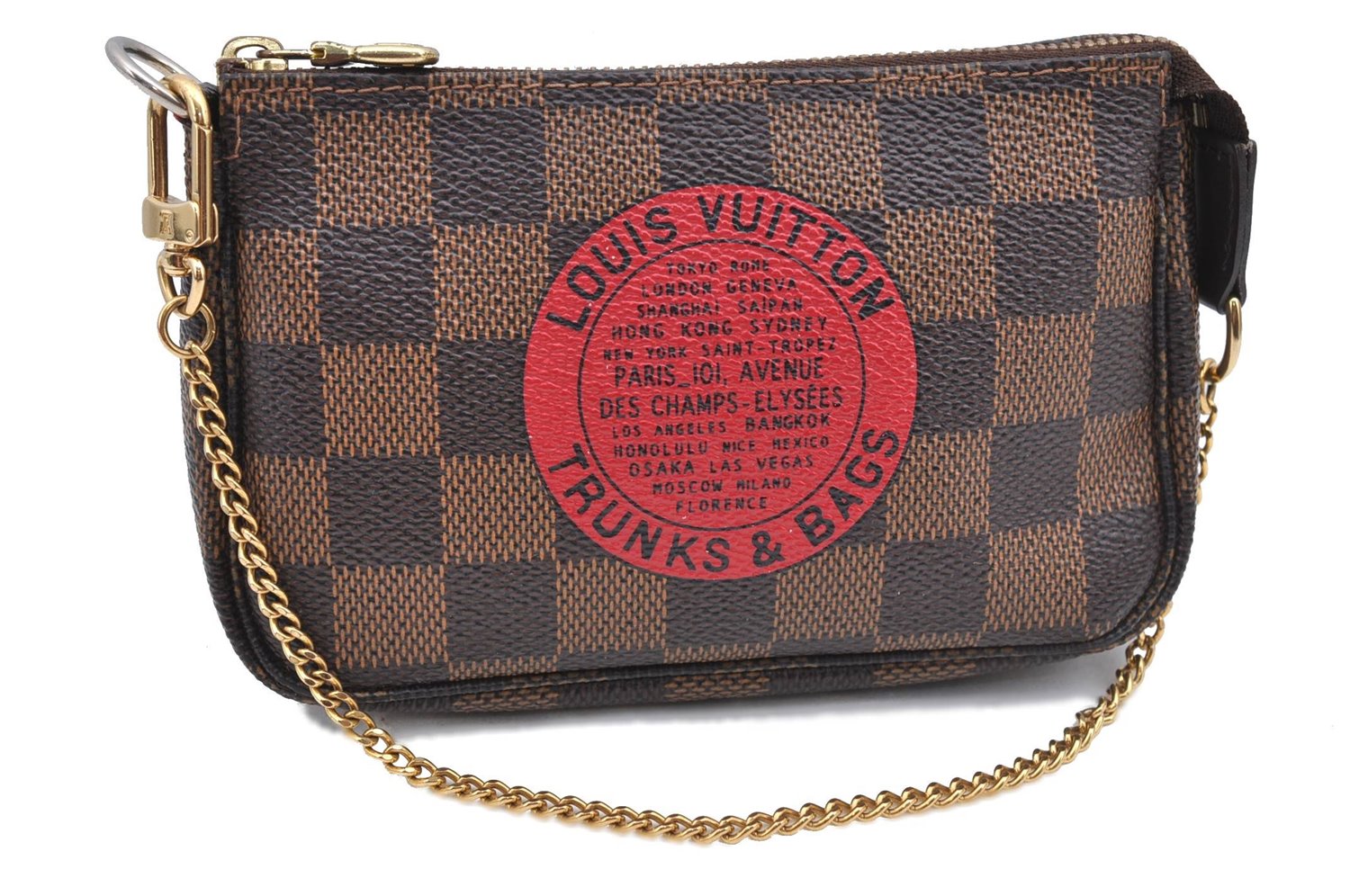 Auth Louis Vuitton Damier Mini Pochette Accessoires T&B Pouch N58011 LV 1231D