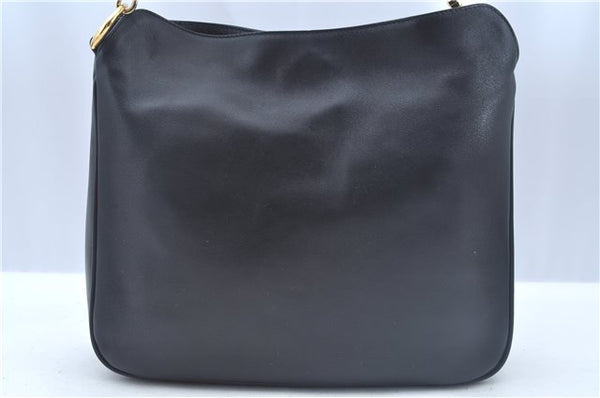 Authentic GUCCI Bamboo 2Way Shoulder Hand Bag Leather 0011638 Black 1231G