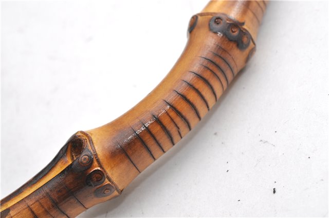 Authentic GUCCI Bamboo 2Way Shoulder Hand Bag Leather 0011638 Black 1231G