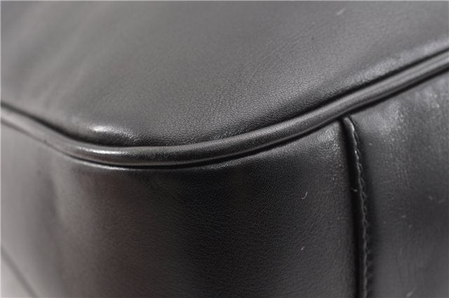 Authentic GUCCI Bamboo 2Way Shoulder Hand Bag Leather 0011638 Black 1231G