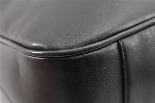 Authentic GUCCI Bamboo 2Way Shoulder Hand Bag Leather 0011638 Black 1231G