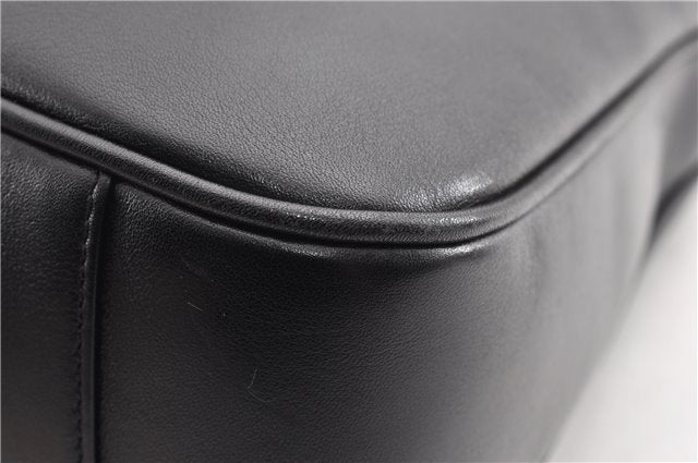 Authentic GUCCI Bamboo 2Way Shoulder Hand Bag Leather 0011638 Black 1231G