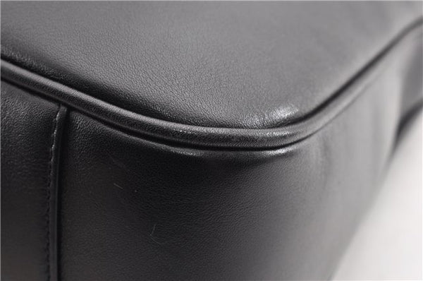 Authentic GUCCI Bamboo 2Way Shoulder Hand Bag Leather 0011638 Black 1231G